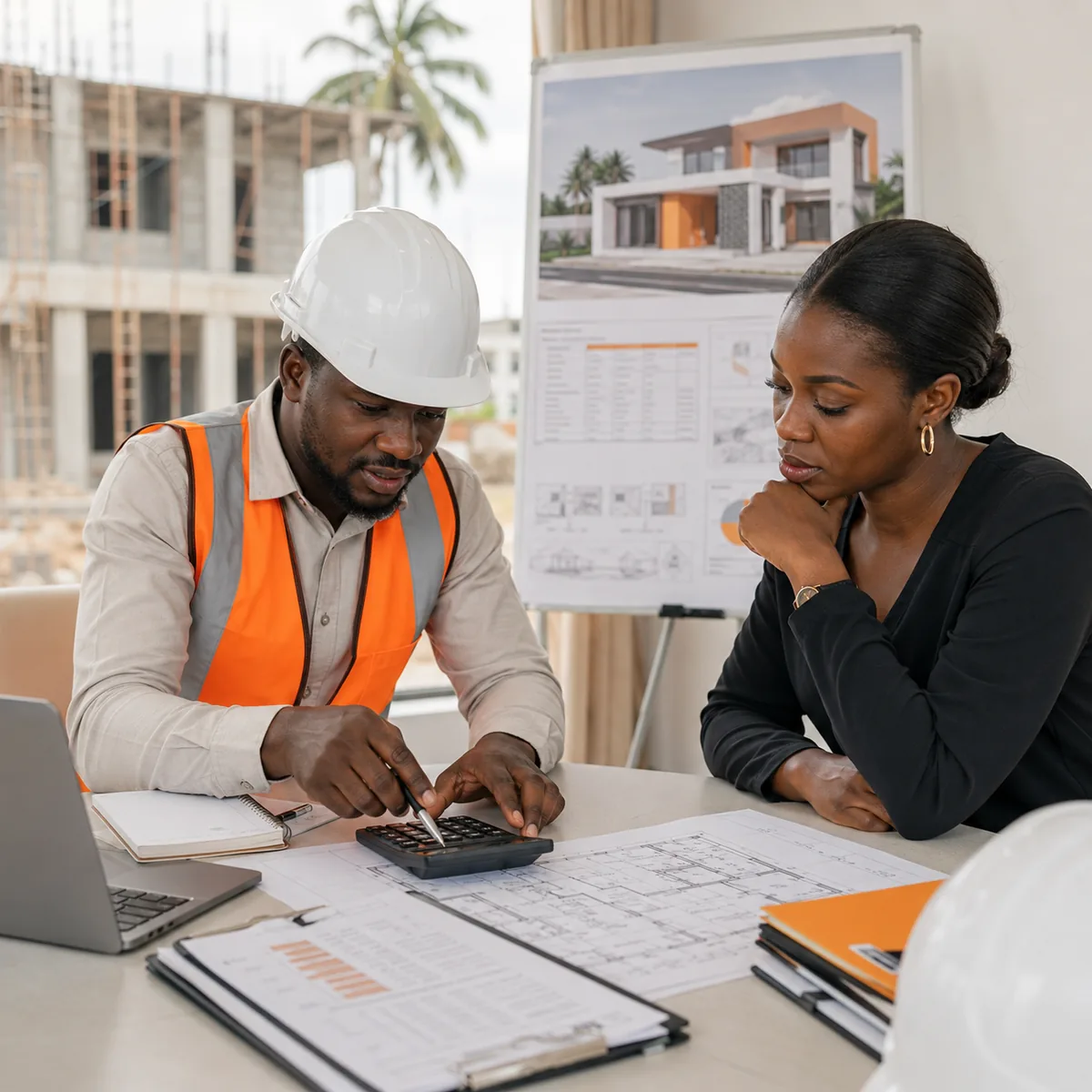 Préparation du budget d'un projet de construction à Abidjan à partir des plans